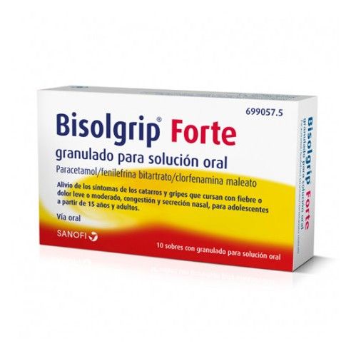 Flu Panadol forte são 10 envelopes