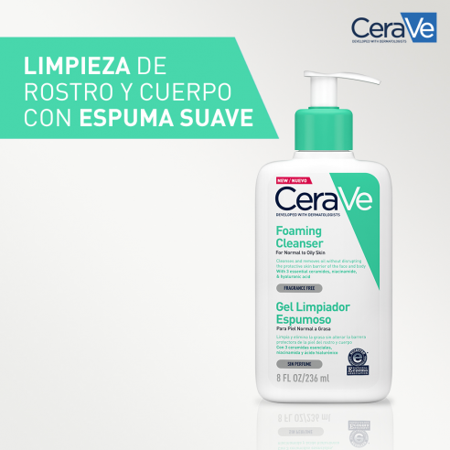 CeraVe Gel de Limpeza Espumante 236 ml
