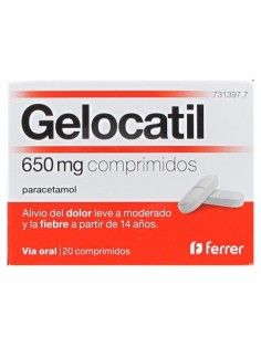Gelocatil 650 mg 20 tablets