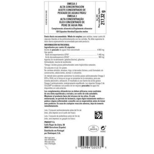 Solgar Omega 3 Alta Concentración 120... Solgar Omega 3 Alta Concentración 120...