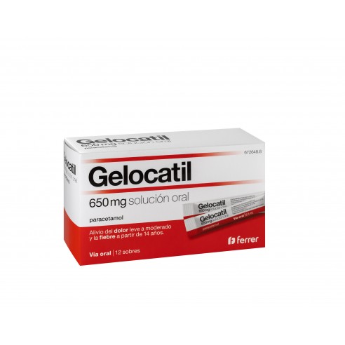 Gelocatil 650 mg solucion oral, 12...
