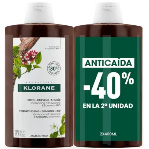 Klorane Champô Anticaída 2x400 ml