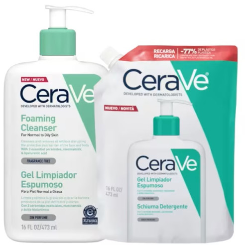 CeraVe Limpiador Espumoso 473 ml +...