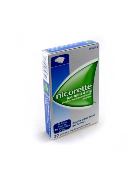 NICORETTE ICE MINT 2 MG CHICLES MEDICAMENTOSOS, 30 CHICLES