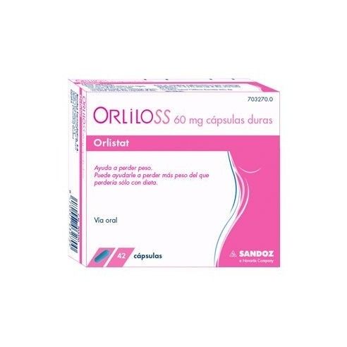 Orliloss 60 mg capsulas duras , 42...