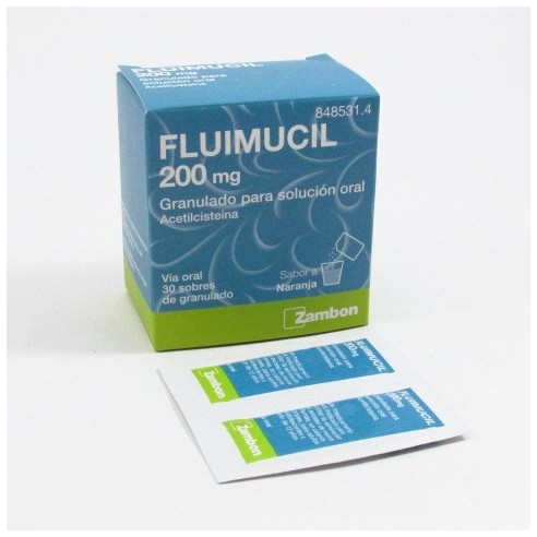 Fluimucil 200 mg granulado para solucion oral